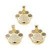 Real 18K Gold Plated Rack Plating Brass Micro Pave Cubic Zirconia Pendants ZIRC-L100-139G-1