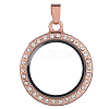 Alloy Photo Frame Pendants LS-ALRI-WH0002-26A-RG-1