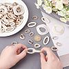 SUPERFINDINGS 100Pcs 5 Style Acrylic Linking Rings OACR-FH0001-031-3