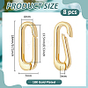 8Pcs Brass Spring Gate Rings KK-BC0015-69G-2