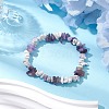 Rhombus Natural Gemstone Stretch Bracelets for Women BJEW-JB10997-01-2