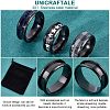 Unicraftale 10Pcs Stainless Steel Grooved Finger Ring Settings STAS-UN0039-22E-5