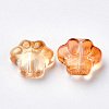 Transparent Spray Painted Glass Beads GGLA-S054-008B-02-2