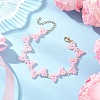 3Pcs 3 Colors Glass Seed Beads Bowknot Link Bracelets for Women BJEW-MZ00220-3