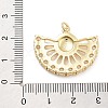 Fan Shaped Rack Plating Brass Micro Pave Cubic Zirconia Pendants X-KK-G512-28B-G-3