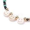 Shell & Glass Beaded Necklace for Women NJEW-JN03910-5