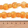 Electroplate Baking Paint Transparent Glass Beads Strands GL-CBA17FF-02B-4