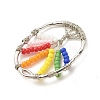 Glass Seed Beads Pendants PALLOY-JF01426-01-3