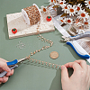 4M Flat Round Brass Rhinestone Chains DIY-PH0030-94-3