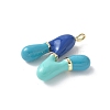 Brass Enamel Pendants X-KK-E093-03G-N-01-2