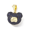 Brass Micro Pave Cubic Zirconia Pendants KK-P224-09EB-06-1