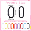 18Pcs 9 Colors Alloy Spring Gate Rings FIND-SC0022-16-2