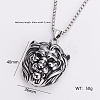 Gothic 316 Surgical Stainless Steel Pendant Box Chain Necklaces for Men ZF3615-6-1