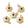 Rack Plating Brass Cubic Zirconia Charms KK-C007-23G-02-2