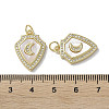 Brass Micro Pave Cubic Zirconia Pendants KK-G485-23C-G-3