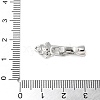 Brass Micro Pave Clear Cubic Zirconia Fold Over Clasps KK-P290-22P-3