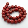 Handmade Fancy Antique Glazed Porcelain Ceramic Round Beads Strands PORC-L019-8mm-08-2