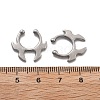 304 Stainless Steel Clip on Nose Rings AJEW-A062-05P-01-5