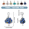 SUPERFINDINGS 24Pcs 12 Style Natural & Synthetic Gemstone Chip European Dangle Charms Sets PALLOY-FH0001-83-3