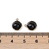 Natural Black Onyx(Dyed & Heated) Faceted Flat Round Charms STAS-I325-147G-02-3