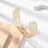 304 Stainless Steel Cuff Bangles for Women BJEW-B108-15G-3