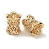 Rack Plating Brass Micro Pave Cubic Zirconia Beads KK-K386-05G-01-1