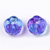 Two Tone Transparent Spray Painted Glass Beads X-GLAA-N035-07A-C01-2