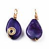 Natural Agate Pendants G-N326-137-05-1