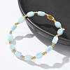 304 Stainless Steel Beads Stretch Breacelets for Women BJEW-M054-01G-02-4