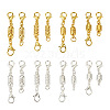 Kissitty 32 Sets 16 Styles Brass Magnetic Clasps KK-KS0001-28-2