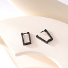 Simple Rectangle Stainless Steel Hoop Earrings OA6686-4-4