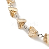 Triangle Glass Link Chain Bracelets BJEW-L685-02P-2