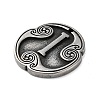 Rune Letters Alloy Pendants PALLOY-S193-01AS-11-2