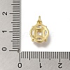 Rack Plating Brass Micro Pave Cubic Zirconia Pendants KK-G500-21G-3