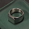 Square Titanium Steel Finger Rings WGB1DFB-23-1