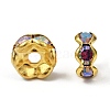 Brass Rhinestone Spacer Beads RSB028NF-02G-5