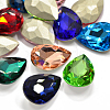 Faceted Teardrop Glass Pointed Back Rhinestone Cabochons RGLA-A008-18x25mm-SM-1