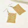 Fashionable Geometric Alloy Rectangle Dangle Earrings HF4602-2