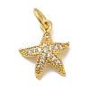 Brass Micro Pave Cubic Zirconia Pendants KK-C072-47G-1