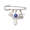 12Pcs 12 Colors Angel Alloy & Acrylic Kilt Pins JEWB-BR00175-4