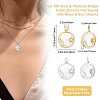 Beebeecraft 4Pcs 2 Colors Brass Micro Pave Clear Cubic Zirconia Pendants ZIRC-BBC0001-40-2