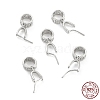 Anti-Tarnish Rhodium Plated 925 Sterling Silver Ice Pick Pinch Bails STER-Z001-114P-1