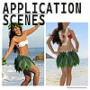 Cloth Leaf Hula Skirt AJEW-WH0696-794-5