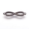 Brass Cubic Zirconia Links ZIRC-K070-11-3