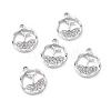 Alloy Rhinestone Charms ALRI-C008-01P-3