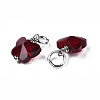 Faceted Transparent Glass Charms GLAA-T024-06H-3