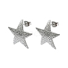 Non-Tarnish 304 Stainless Steel Stud Earring Findings STAS-L024-002P-02-1