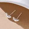 S925 Sterling Silver Stud Earrings EJEW-R015-03S-2