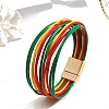 PU Imitation Leather Multi-strand Bracelets PW-WG02973-04-1