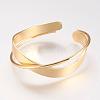 Brass Cuff Bangle BJEW-P168-C-2